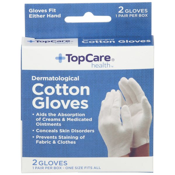 Dermatological Cotton Gloves, One Size Fits All - SmartLabel™
