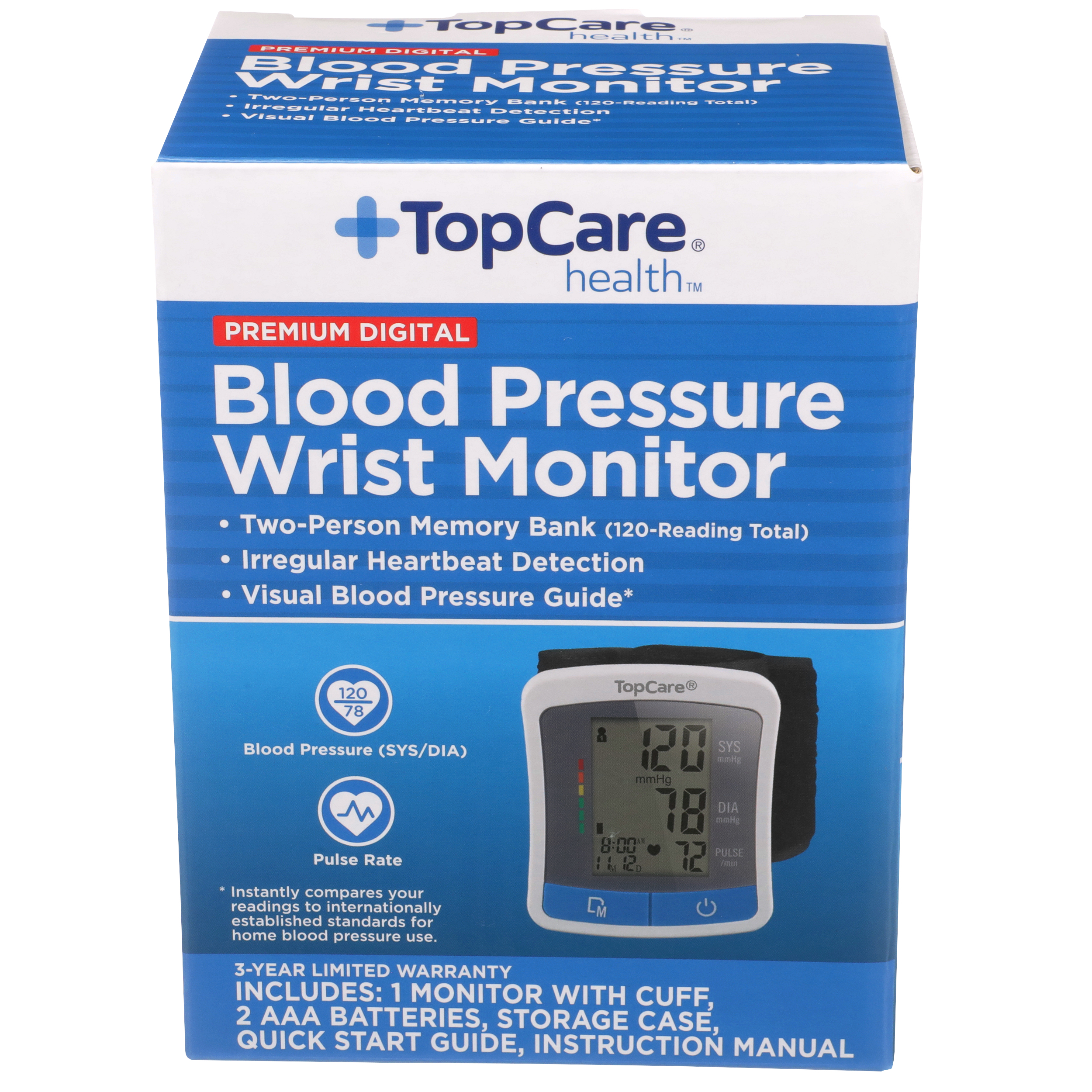 TopCare - TopCare Blood Pressure Wrist Monitor, Premium Digital, Shop